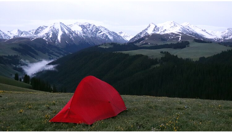 Cheap Goat Tents The Free Spirits TFS Pangolin2.0 One sided Silicon Coating 2 person 3 Season Ultralight Waterproof Camping Tent Black Label Tents 